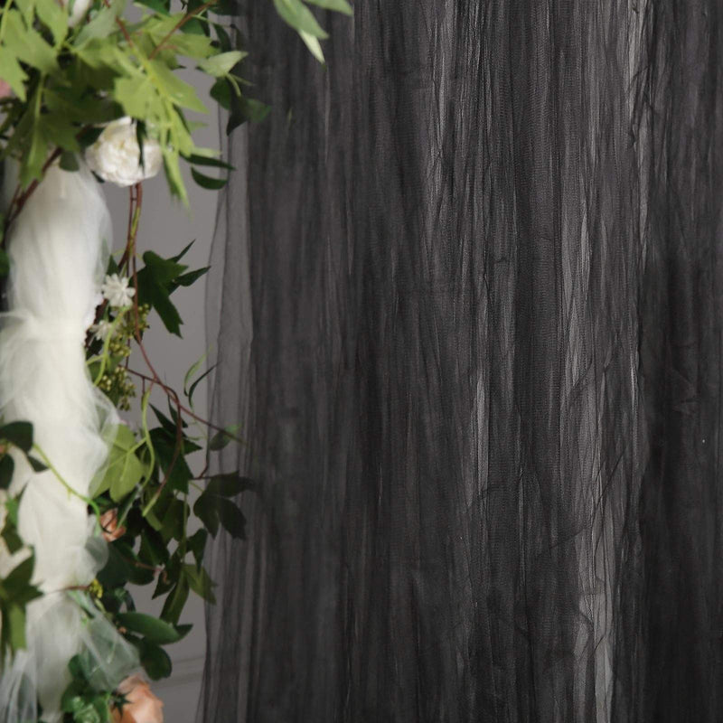 5 ft x 10 ft Sheer Tulle Backdrop Curtain Panels