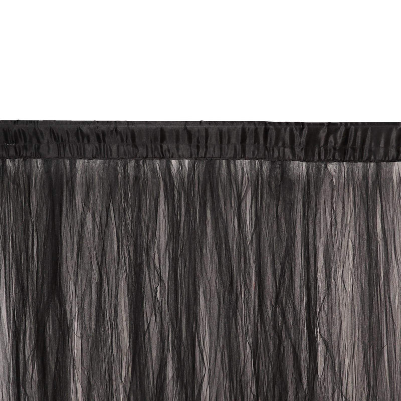 5 ft x 10 ft Sheer Tulle Backdrop Curtain Panels
