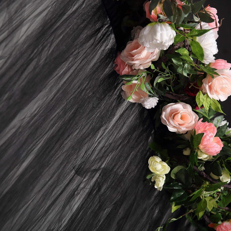 5 ft x 10 ft Sheer Tulle Backdrop Curtain Panels