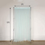 5 ft x 10 ft Sheer Tulle Backdrop Curtain Panels