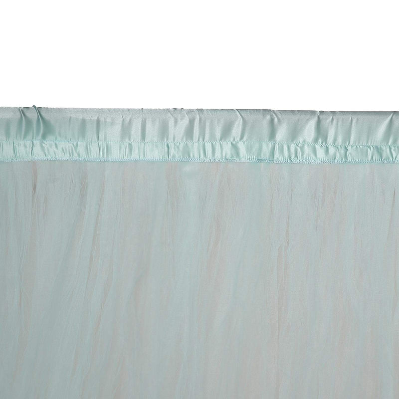 5 ft x 10 ft Sheer Tulle Backdrop Curtain Panels
