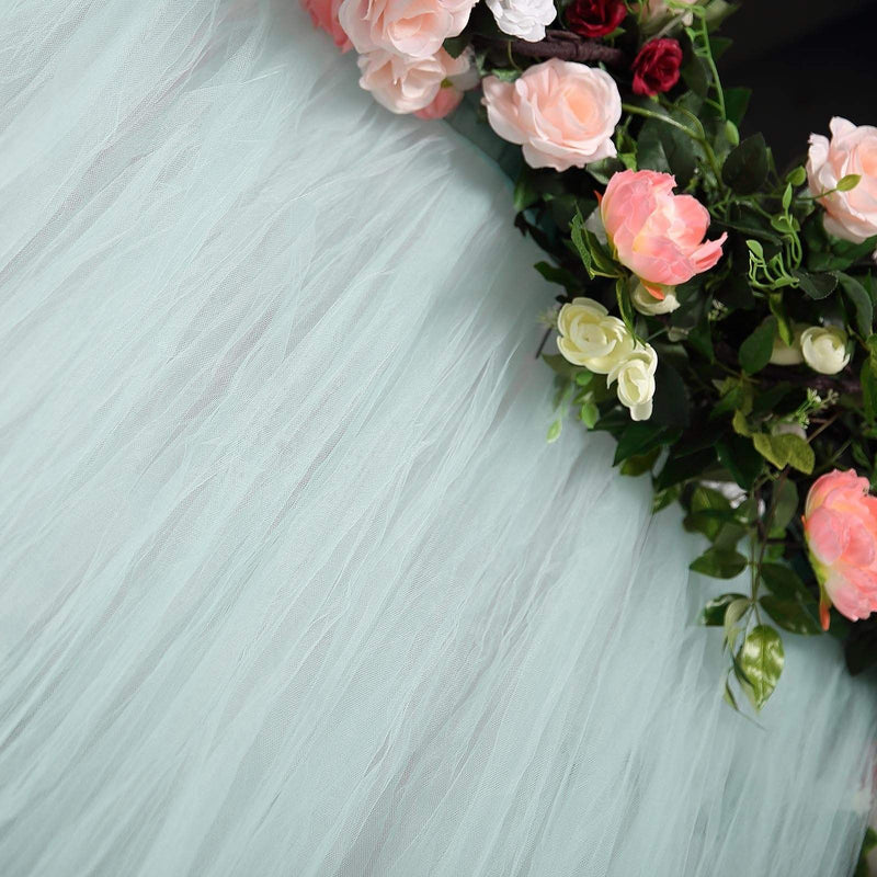 5 ft x 10 ft Sheer Tulle Backdrop Curtain Panels