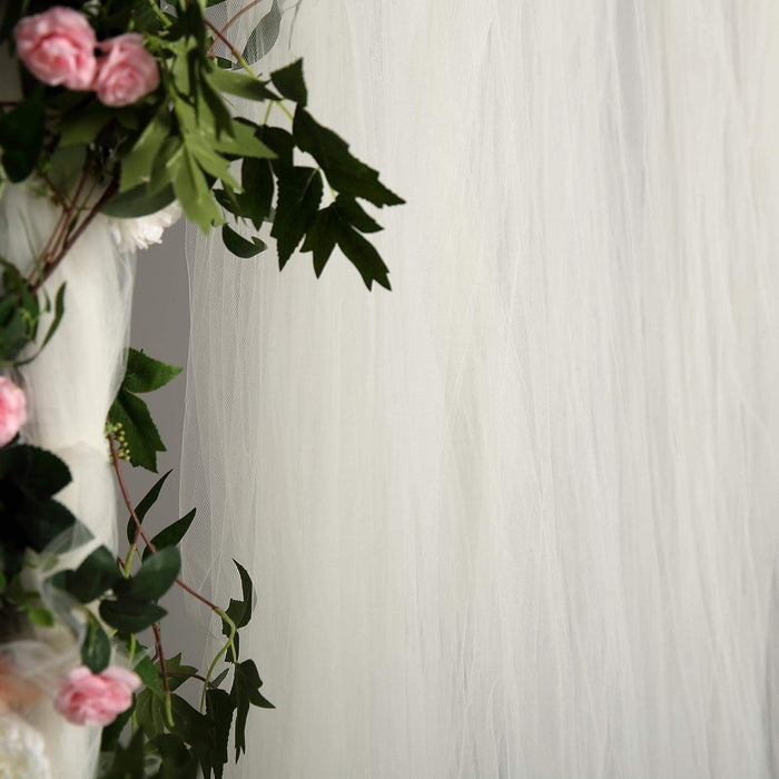 5 ft x 10 ft Sheer Tulle Backdrop Curtain Panels