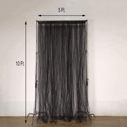 5 ft x 10 ft Sheer Tulle Backdrop Curtain Panels