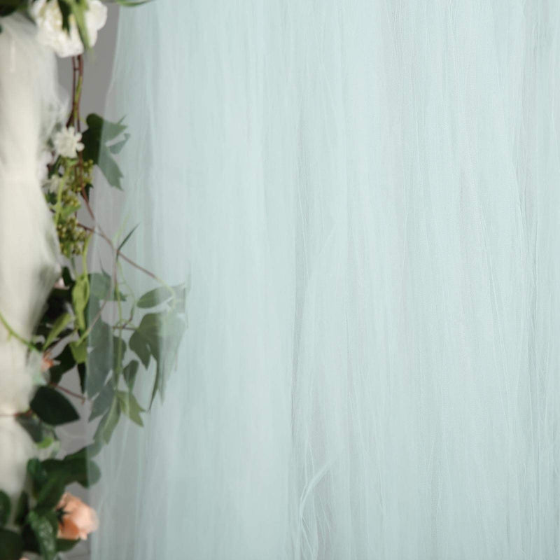 5 ft x 10 ft Sheer Tulle Backdrop Curtain Panels