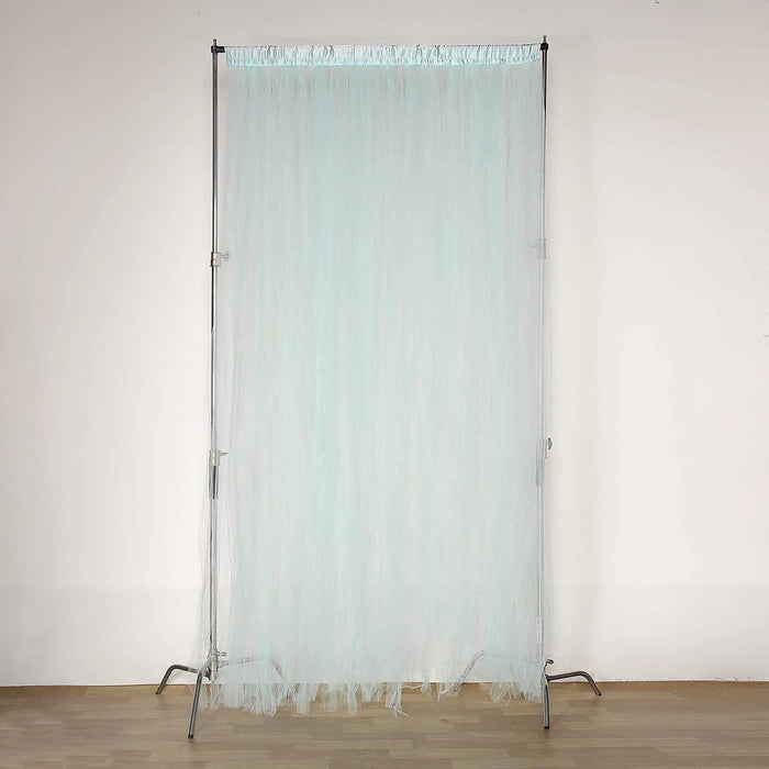 5 ft x 10 ft Sheer Tulle Backdrop Curtain Panels BKDP_TUL01_BLUE