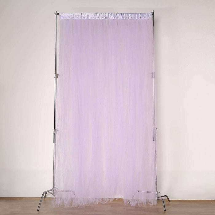 5 ft x 10 ft Sheer Tulle Backdrop Curtain Panels BKDP_TUL01_LAV