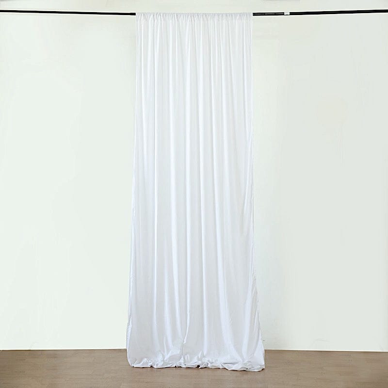 5 ft x 30 ft Polyester Ceiling Drapes Backdrop Curtain Panel - White CUR_PANPOLY_30_WHT