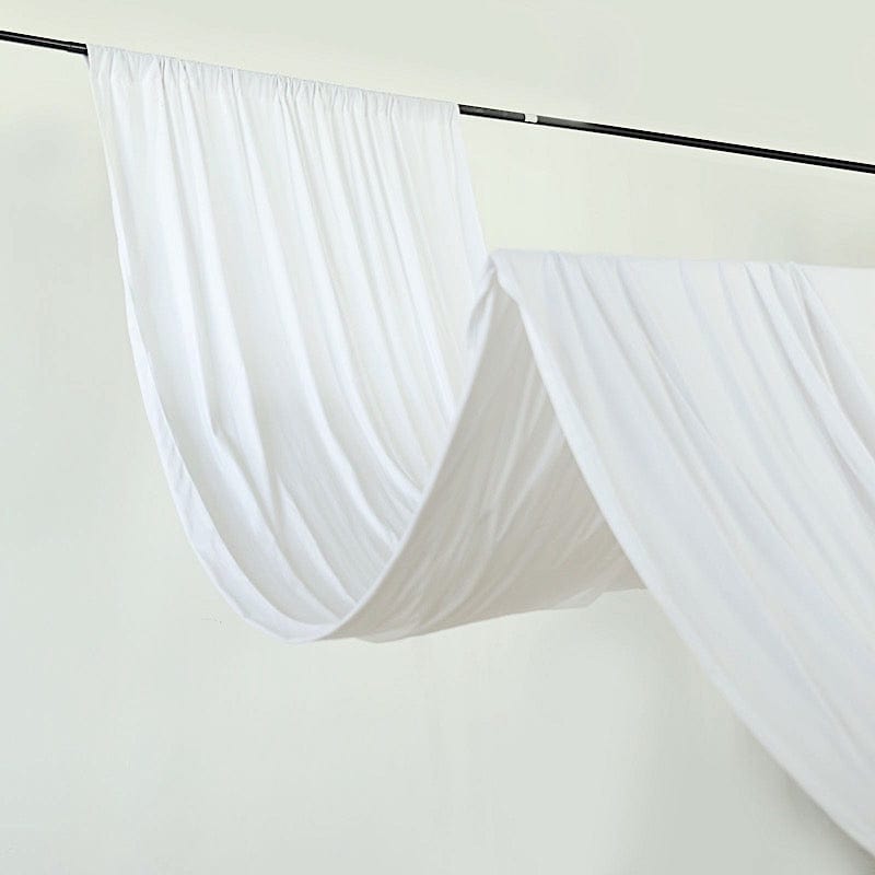 5 ft x 30 ft Polyester Ceiling Drapes Backdrop Curtain Panel - White CUR_PANPOLY_30_WHT