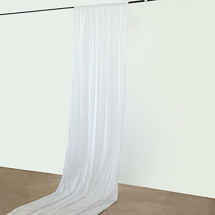 5 ft x 30 ft Polyester Ceiling Drapes Backdrop Curtain Panel - White CUR_PANPOLY_30_WHT