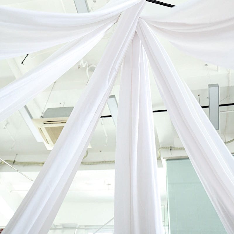 5 ft x 40 ft Polyester Ceiling Drapes Backdrop Curtain Panel - White CUR_PANPOLY_40_WHT