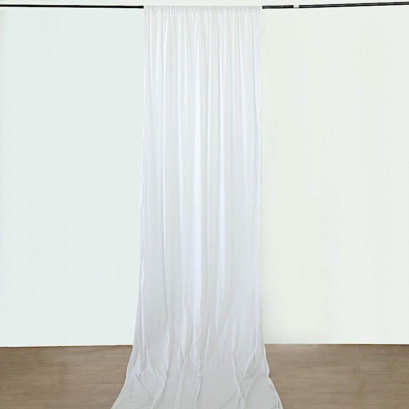 5 ft x 40 ft Polyester Ceiling Drapes Backdrop Curtain Panel - White CUR_PANPOLY_40_WHT