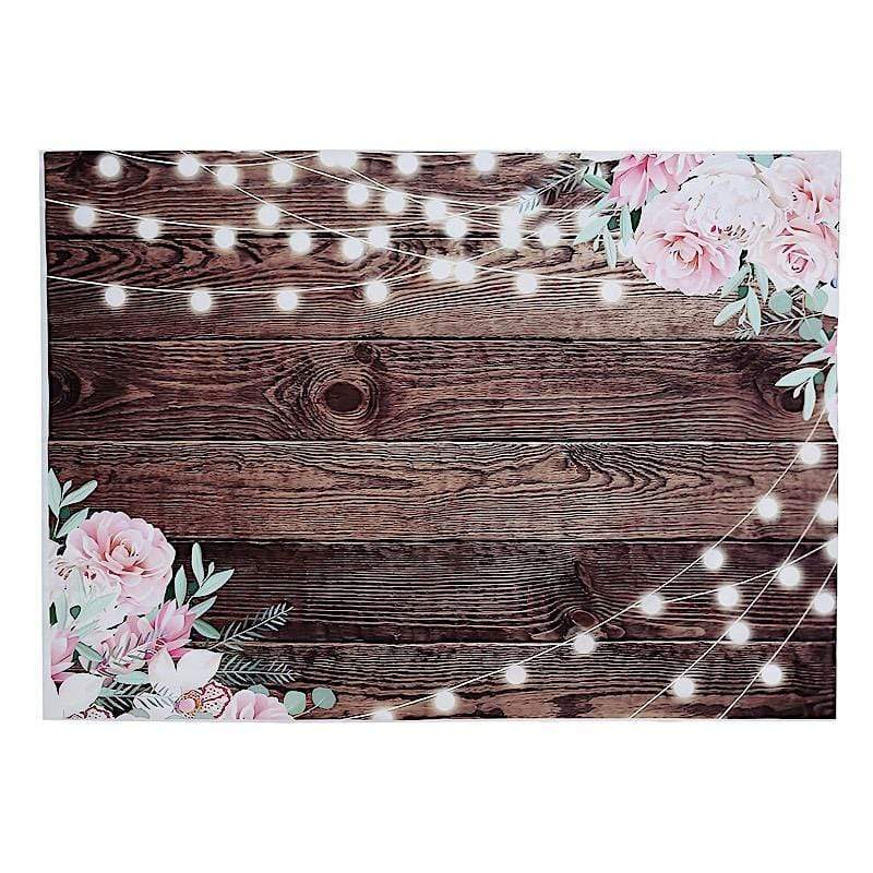 5 ft x 7 ft Printed Vinyl Photo Backdrop Wood Design Party Banner ...
