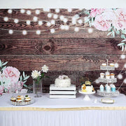 5 ft x 7 ft Printed Vinyl Photo Backdrop Brown Wood Design Party Banner BKDP_VIN_5X7_WOD01