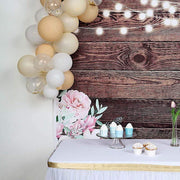 5 ft x 7 ft Printed Vinyl Photo Backdrop Brown Wood Design Party Banner BKDP_VIN_5X7_WOD01