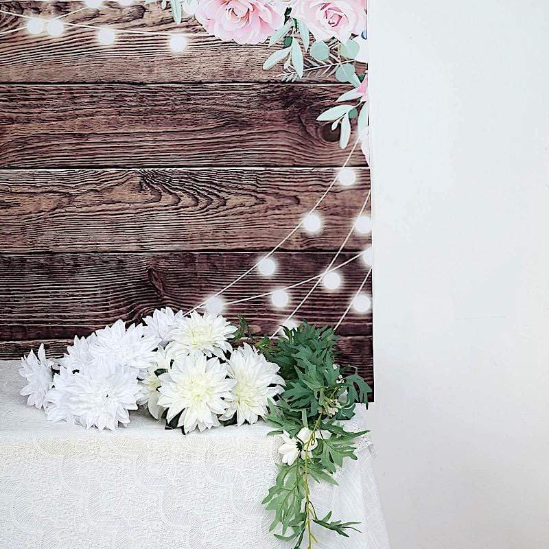 5 ft x 7 ft Printed Vinyl Photo Backdrop Brown Wood Design Party Banner BKDP_VIN_5X7_WOD01