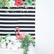 5 ft x 7 ft Printed Vinyl Photo Backdrop Stripes with Flamingo Party Banner BKDP_VIN_5X7_ANML01