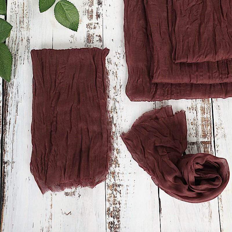 5 Gauze Cheesecloth Cotton Dinner Napkins - Burgundy NAP_CHES_BURG