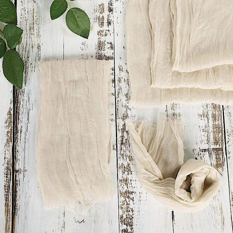 5 Gauze Cheesecloth Cotton Dinner Napkins - Cream NAP_CHES_CRM