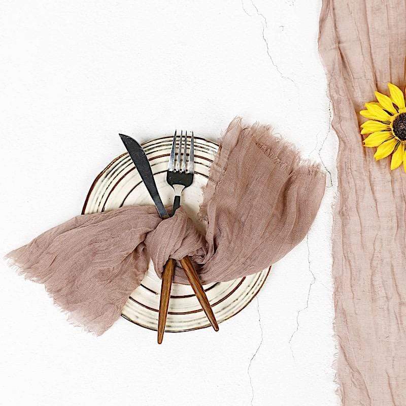 5 Gauze Cheesecloth Cotton Dinner Napkins