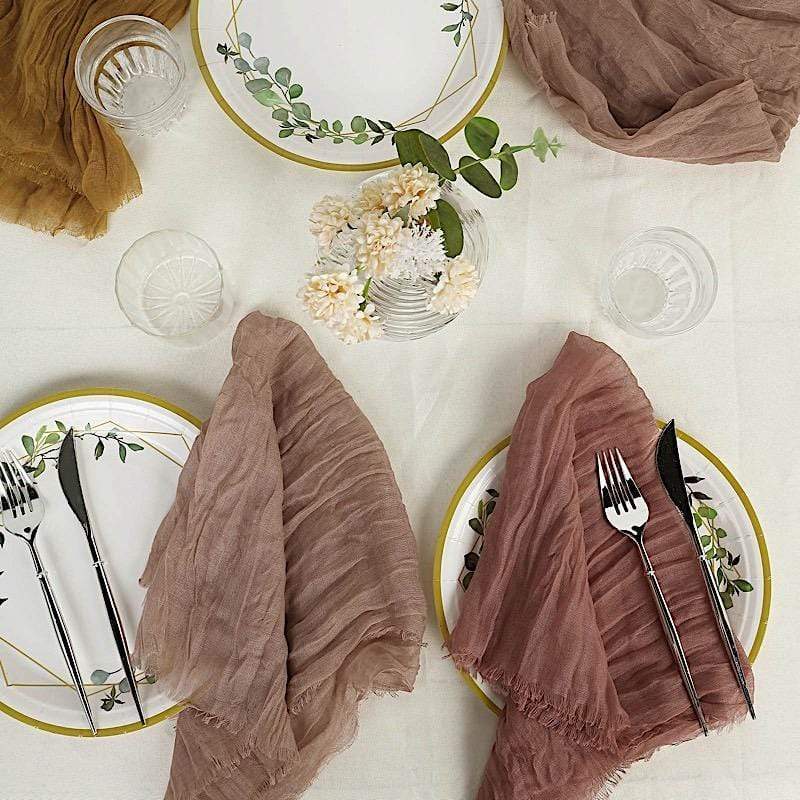 5 Gauze Cheesecloth Cotton Dinner Napkins