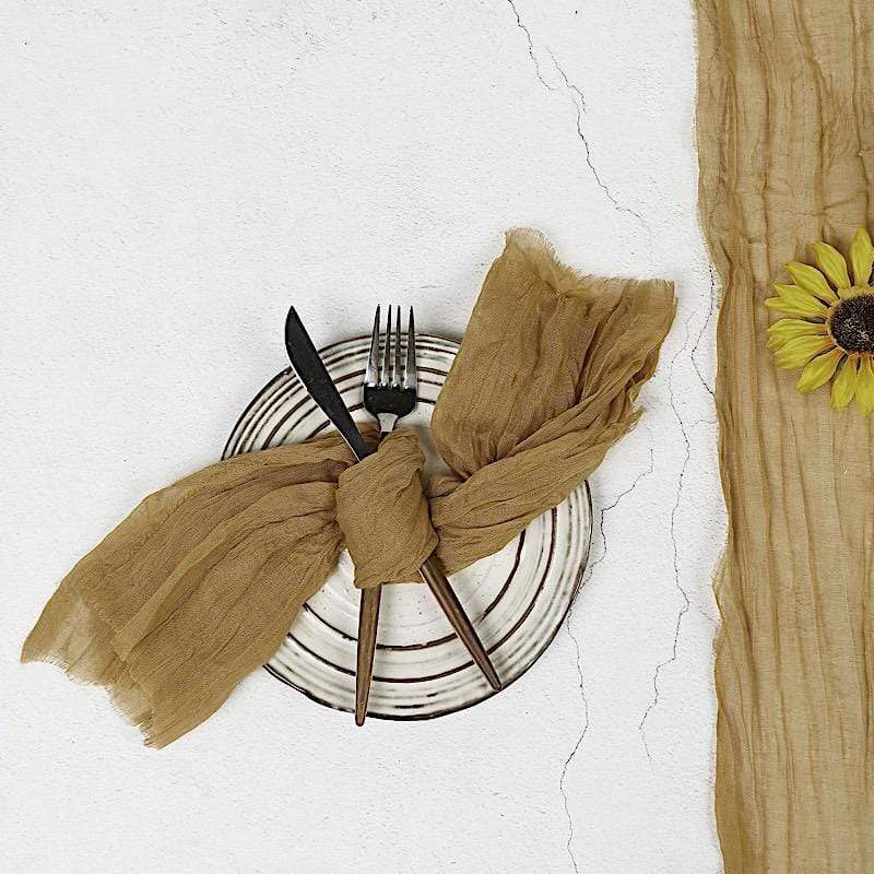 5 Gauze Cheesecloth Cotton Dinner Napkins