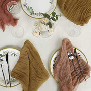 5 Gauze Cheesecloth Cotton Dinner Napkins