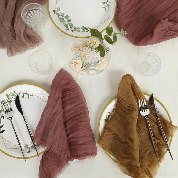 5 Gauze Cheesecloth Cotton Dinner Napkins