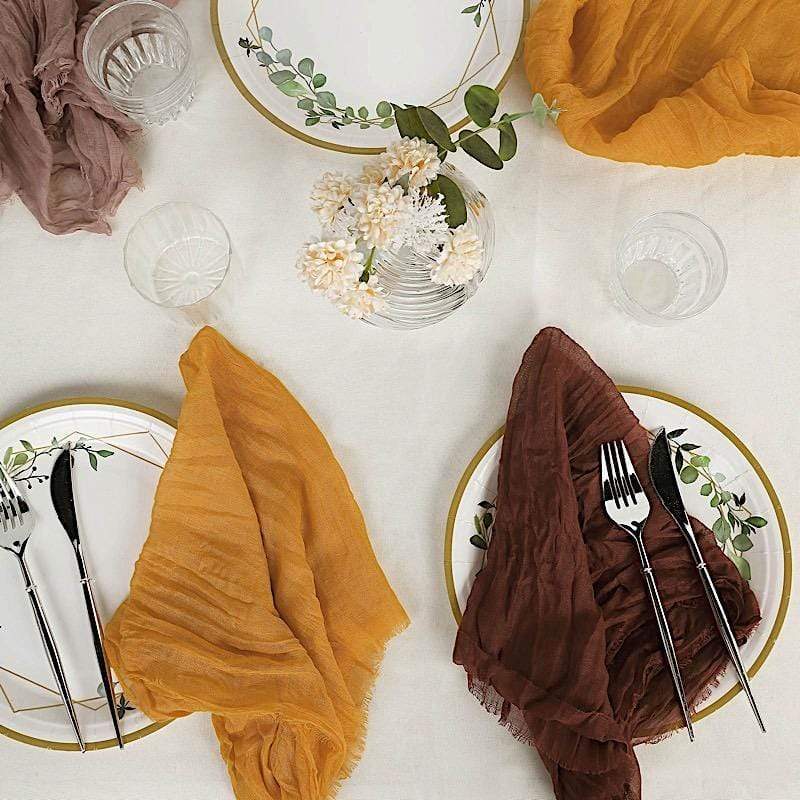 5 Gauze Cheesecloth Cotton Dinner Napkins