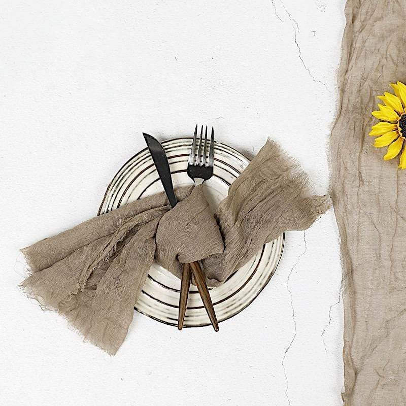 5 Gauze Cheesecloth Cotton Dinner Napkins