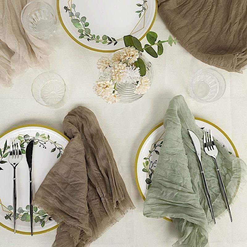 5 Gauze Cheesecloth Cotton Dinner Napkins