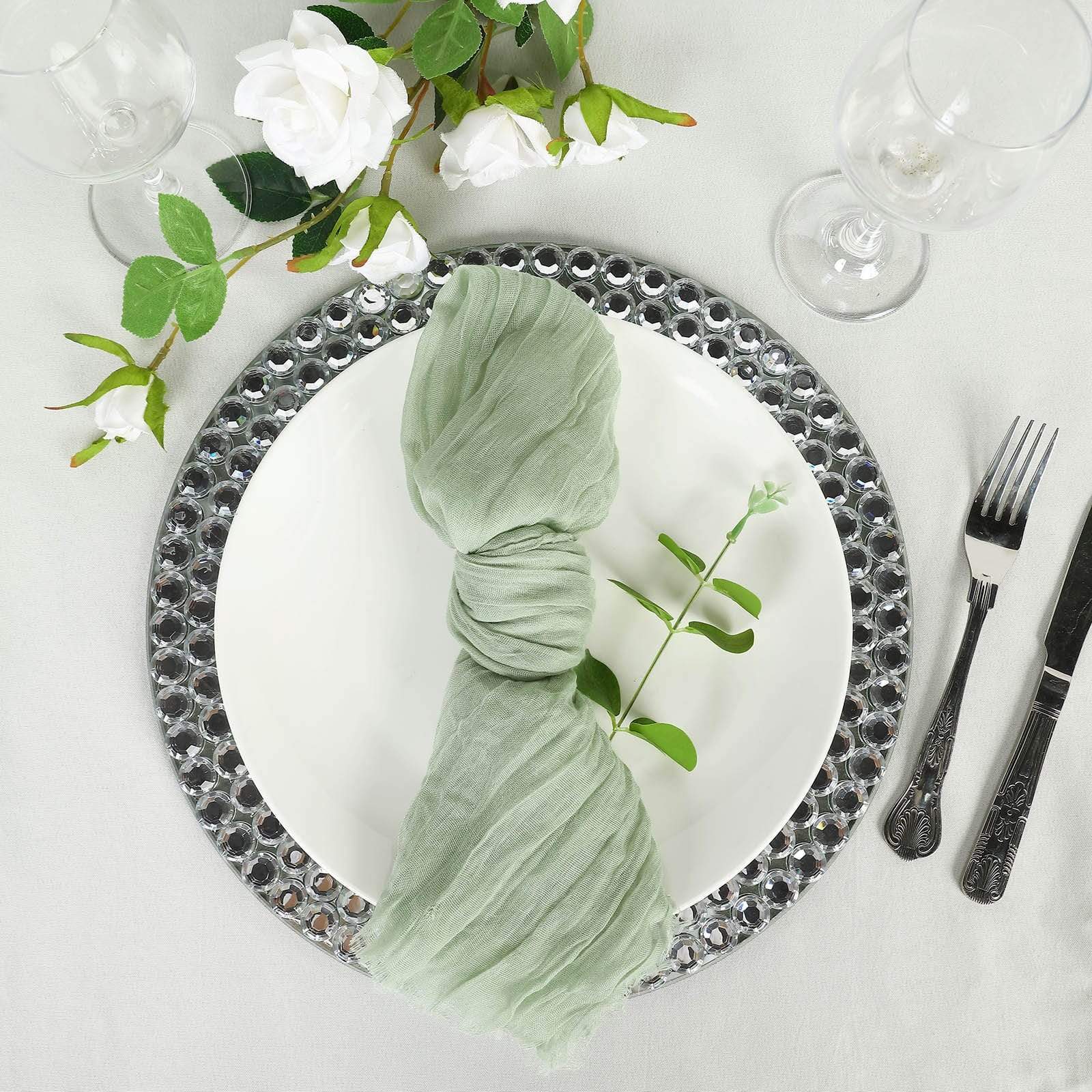 5 Gauze Cheesecloth Cotton Dinner Napkins