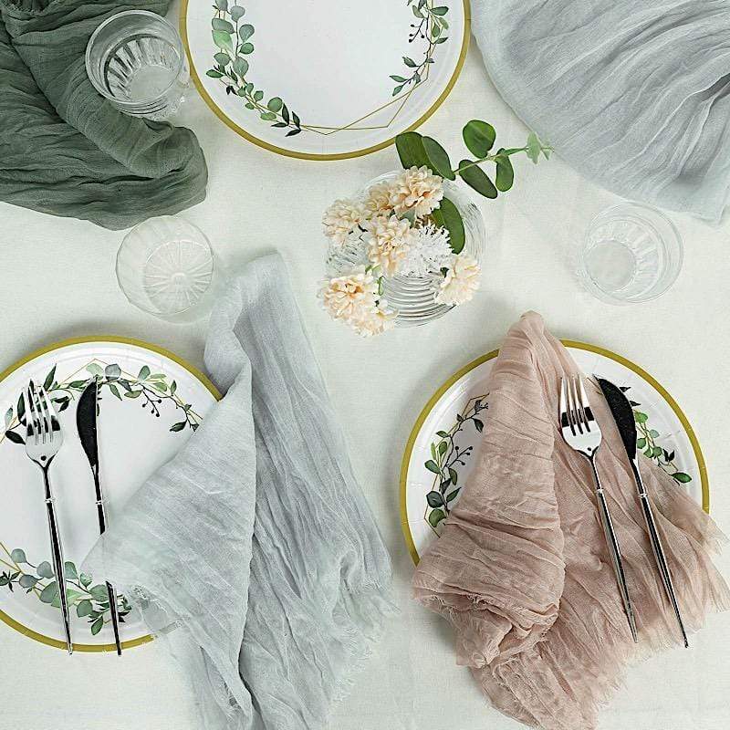 5 Gauze Cheesecloth Cotton Dinner Napkins