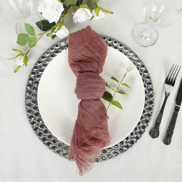 5 Gauze Cheesecloth Cotton Dinner Napkins