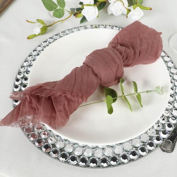 5 Gauze Cheesecloth Cotton Dinner Napkins