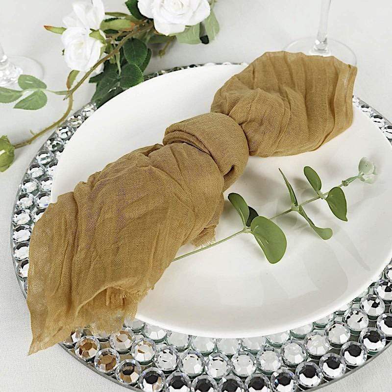 5 Gauze Cheesecloth Cotton Dinner Napkins