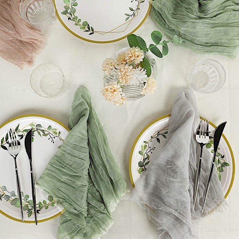 5 Gauze Cheesecloth Cotton Dinner Napkins