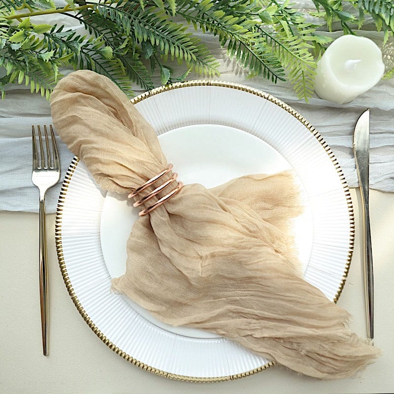 5 Gauze Cheesecloth Cotton Dinner Napkins