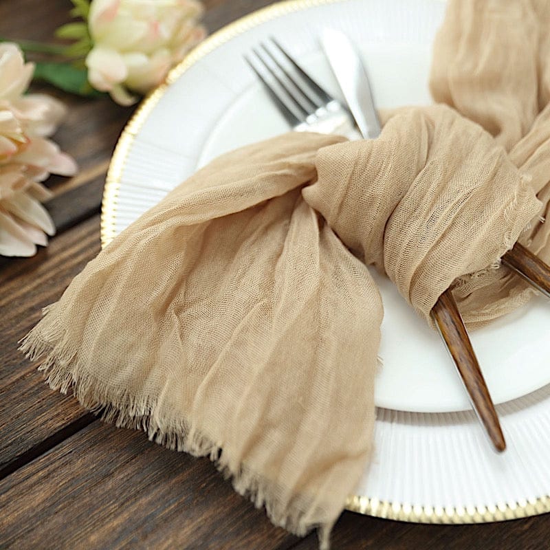 5 Gauze Cheesecloth Cotton Dinner Napkins