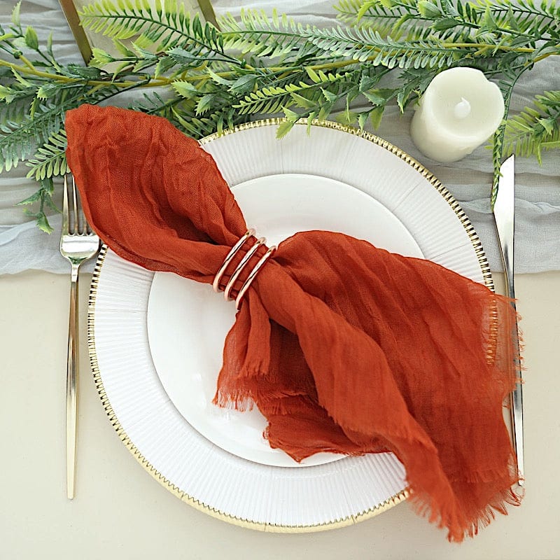 5 Gauze Cheesecloth Cotton Dinner Napkins