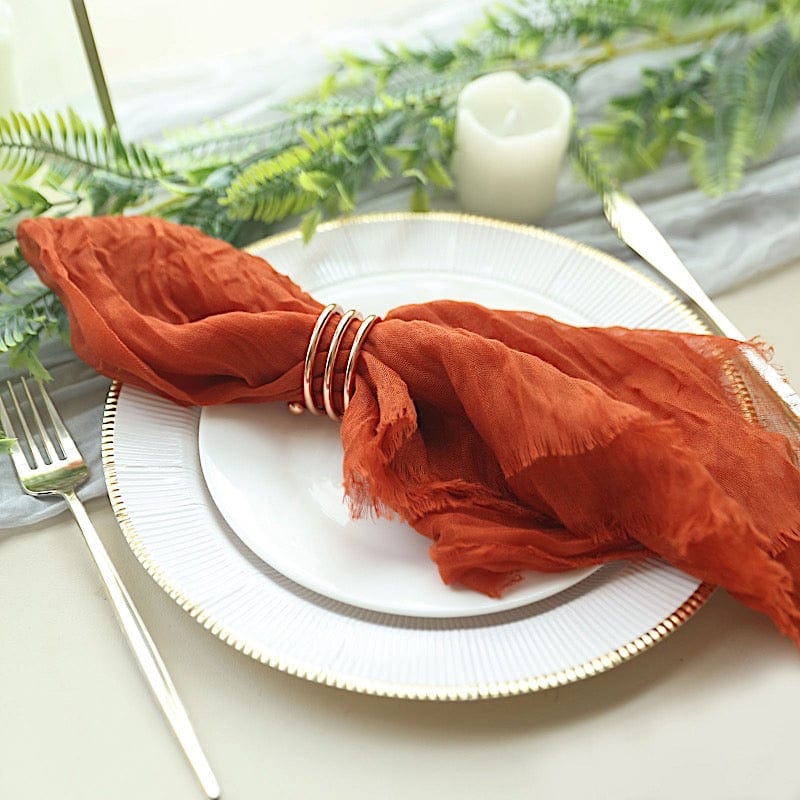 5 Gauze Cheesecloth Cotton Dinner Napkins