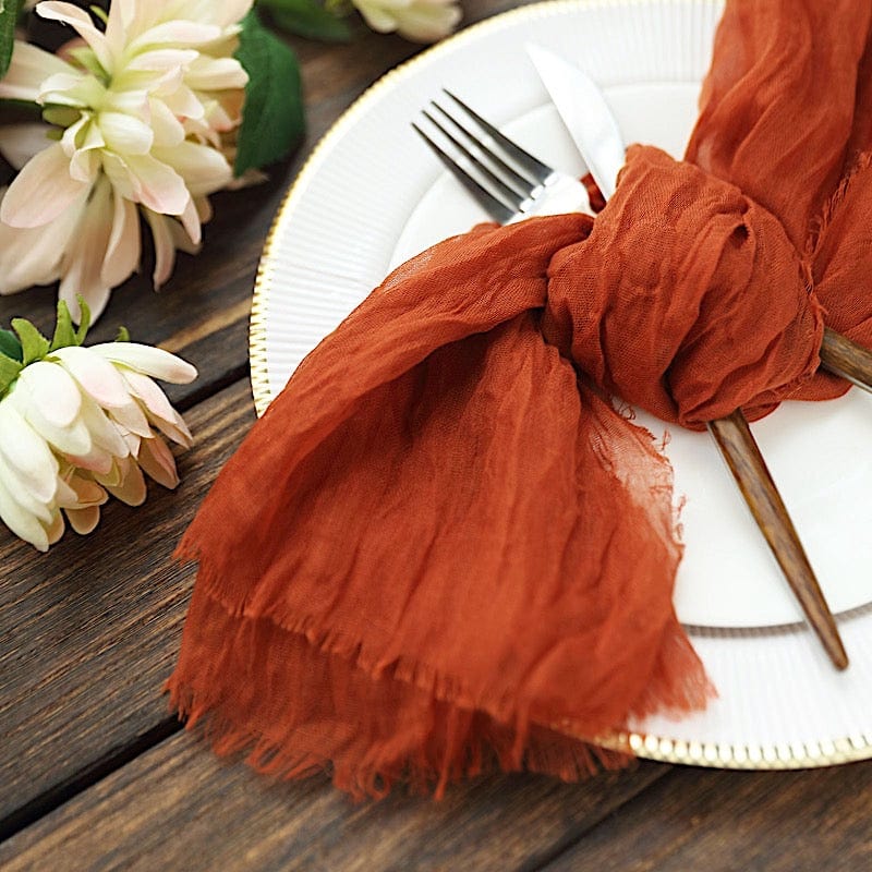 5 Gauze Cheesecloth Cotton Dinner Napkins