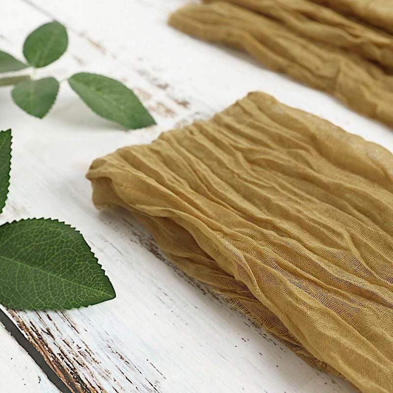 5 Gauze Cheesecloth Cotton Dinner Napkins NAP_CHES_GOLD