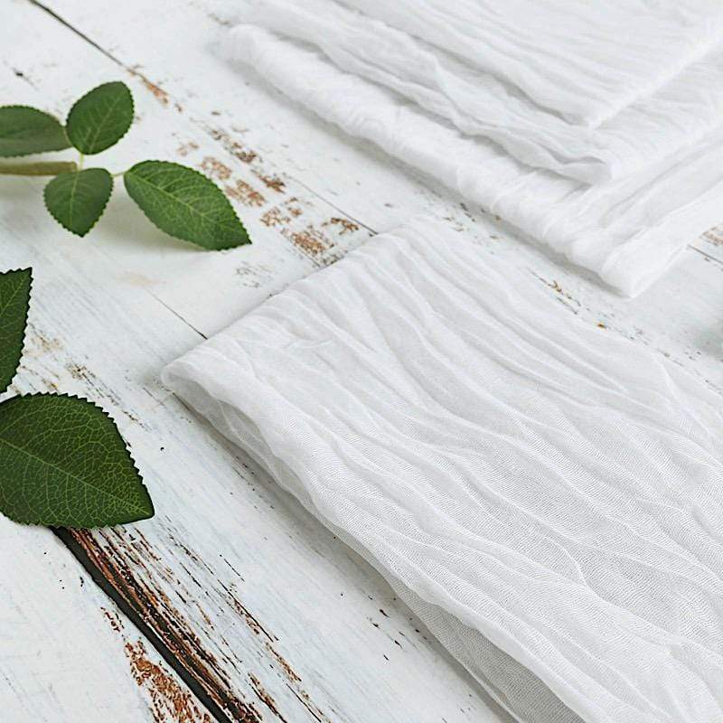 5 Gauze Cheesecloth Cotton Dinner Napkins NAP_CHES_WHT