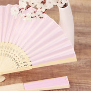 5 Handheld Silk Folding Fans Decorative Wedding Favor