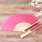 5 Handheld Silk Folding Fans Decorative Wedding Favor