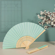 5 Handheld Silk Folding Fans Decorative Wedding Favor