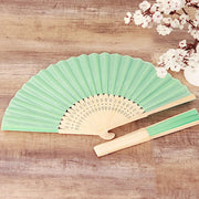 5 Handheld Silk Folding Fans Decorative Wedding Favor