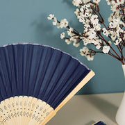 5 Handheld Silk Folding Fans Decorative Wedding Favor