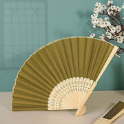 5 Handheld Silk Folding Fans Decorative Wedding Favor